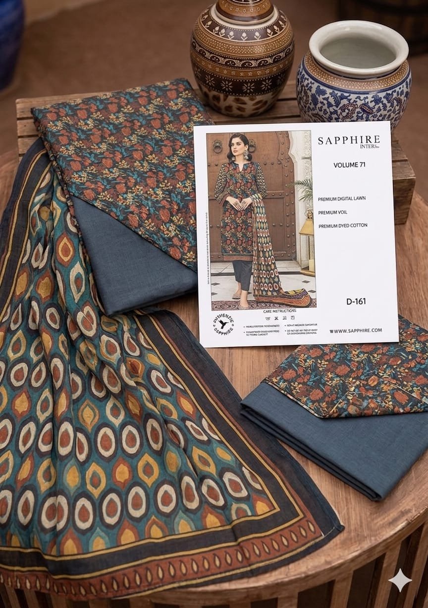 *Brand*SAPPHIRE* Category* _LAWN 3PC_