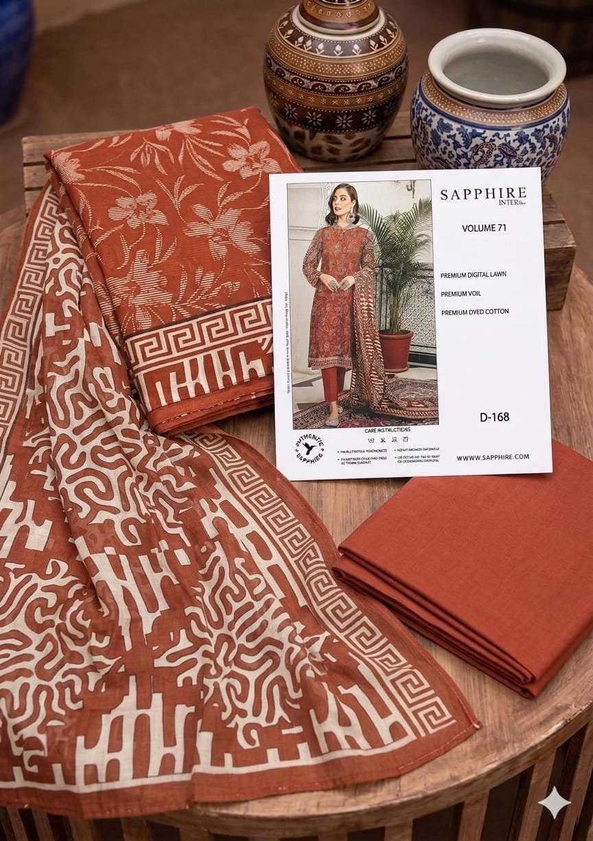 *Brand*SAPPHIRE* Category* _LAWN 3PC_