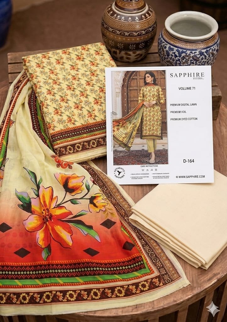 *Brand*SAPPHIRE* Category* _LAWN 3PC_